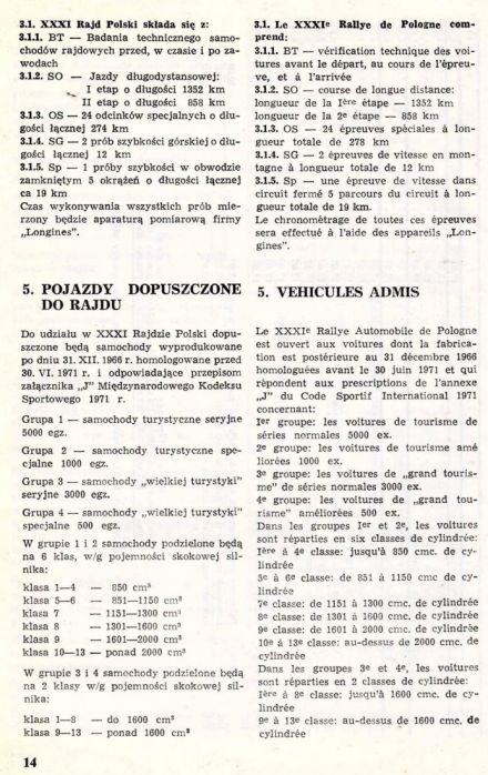 Rajd Polski - 1971r.